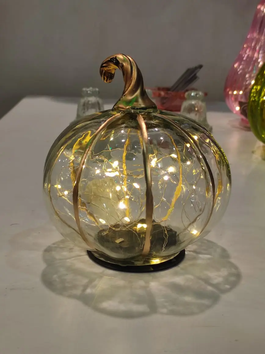 Glass Pumpkin String Lights